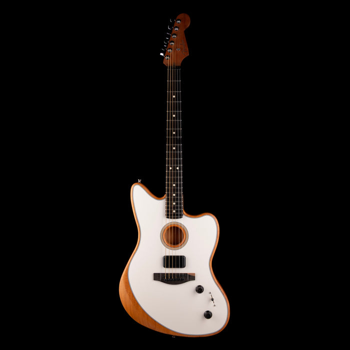 Pre Owned 2021 Fender Acoustasonic Jazzmaster Arctic White With OSSC
