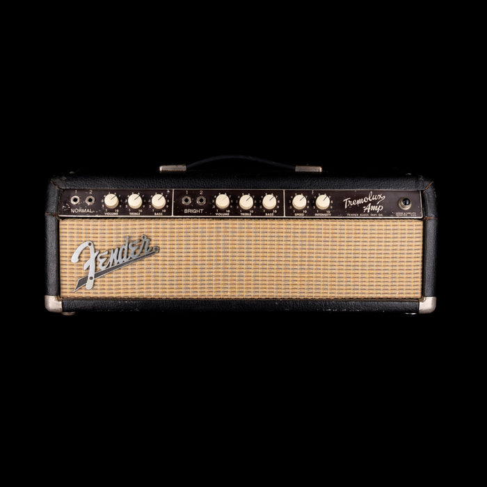 Vintage 1962 Fender Tremolux Guitar Amp Head and 2x10 Cabinet Black