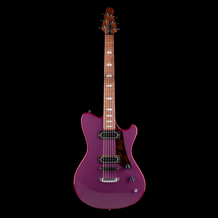 Powers Electric A-Type Hardtail Aubergine Ruby Star with Soft Case