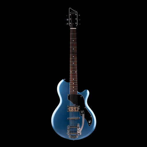 Pre Owned Supro Model 2010BM Jamesport Single Pickup Island Series Ocean Blue Metallic With Bigsby With OHSC