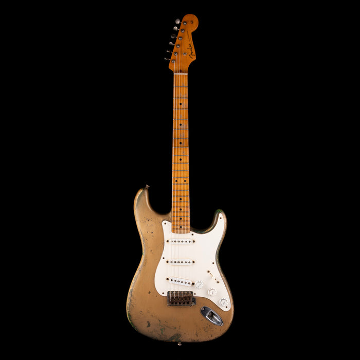Vintage 1955 Fender Stratocaster Refinished Gold With Case