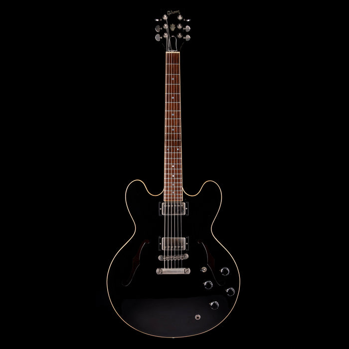 Pre Owned 1985 Gibson ES-335 Dot Ebony Electric Guitar With OHSC