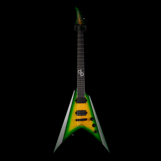 Pre Owned 2023 Solar Guitars V2.6LB Flame Lime Burst Matte Electric Guitar With OHSC