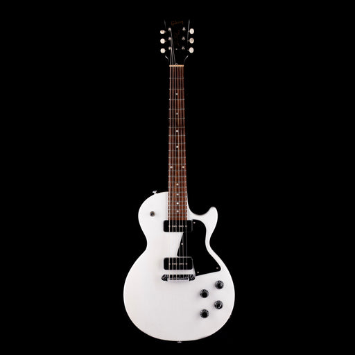 Pre Owned 2020 Gibson Les Paul Special Tribute P-90 Worn White Satin Electric Guitar With Gig Bag