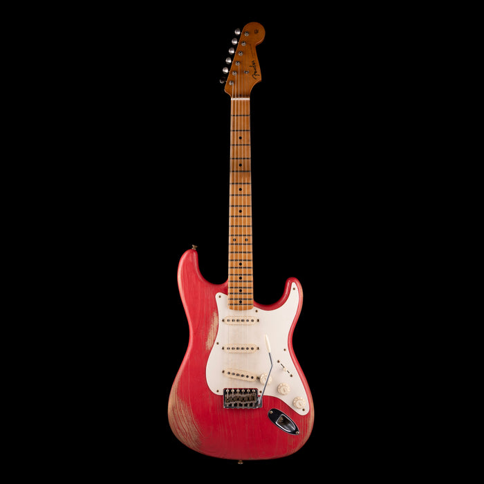 Fender Custom Shop Masterbuilt Paul Waller 1957 Stratocaster Heavy Weathered Fiesta Red With Case