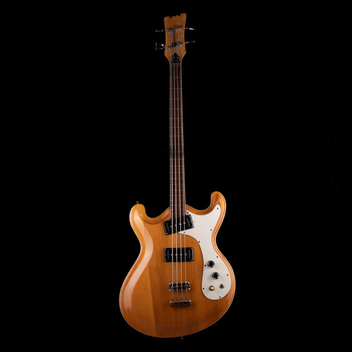 Vintage 60's Mosrite Joe Maphis Bass Natural With OHSC