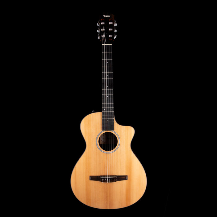 Pre Owned 2024 Taylor 212ce-N Plus Natural Acoustic Electric Guitar With OSSC