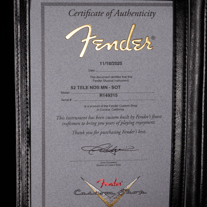 Fender Custom Shop 1952 Telecaster NOS Sunset Orange Transparent