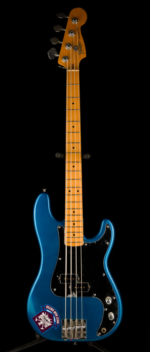 Pre Owned Fender 80’s Modded “Steve Harris-Style” Precision Bass Lake Placid Blue With Case