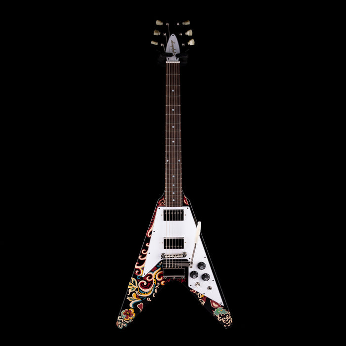 Pre-Owned 2024 Epiphone Jimi Hendrix "Love Drops" Signature Flying V Black With OHSC