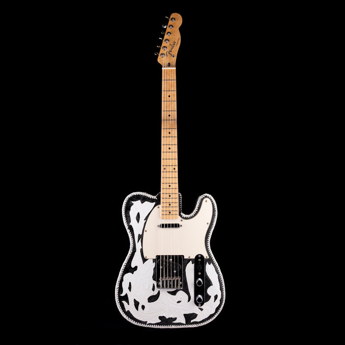Pre-Owned  Partscaster  Wailin' Winnings T-Style Black/White Leather With HSC