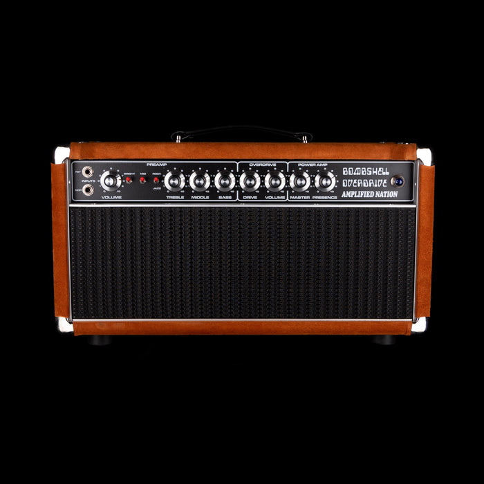 Pre-Owned  '22 Amplified Nation Bombshell 50-Watt Guitar Amp Head And 112 15-ohm 65-watt Matching Cab - Golden Brown Suede Owned by Ben Harper