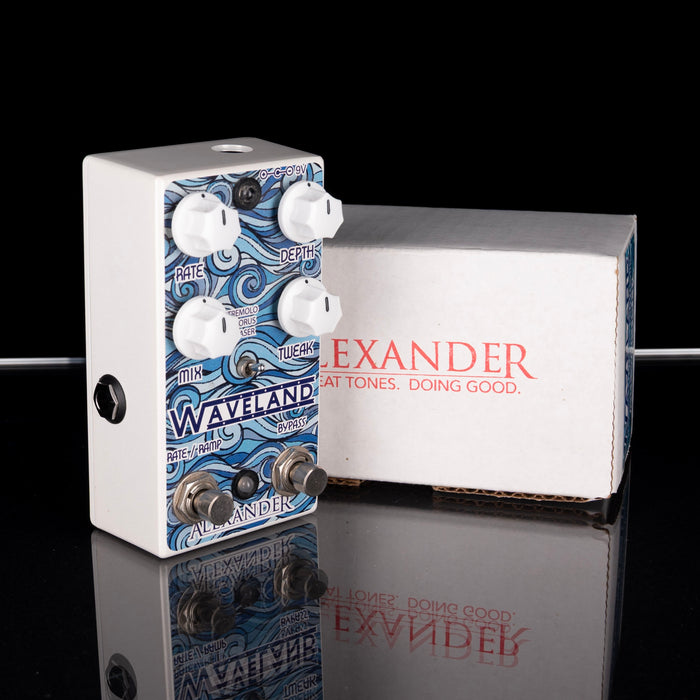Used Alexander Waveland Chorus/Tremolo/Phaser Multi-Modulator Pedal With Box
