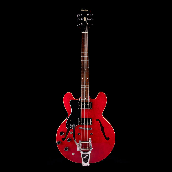 Pre-Owned 2008 Epiphone Dot Left Handed With Bigsby Cherry With Case