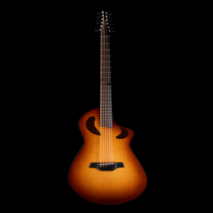 Veillette Grand 16" Baritone 12 String Acoustic Electric Guitar Tobacco Burst with Case