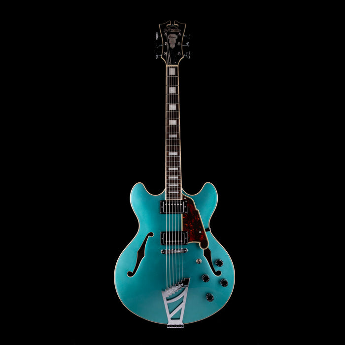 Used D’Angelico Premier DC Semi Hollowbody Turquoise With Gig Bag