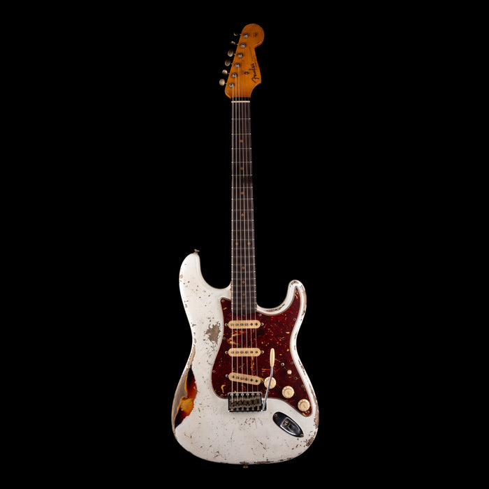 Fender Custom Shop Masterbuilt Jason Smith 1962 Stratocaster Heavy Relic Olympic White over 3-Tone Sunburst With Case