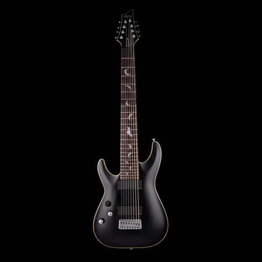 Used Schecter Damien Platinum-8 Satin Left-Handed Black with Case
