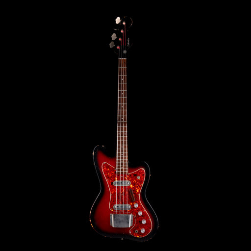 Pre-Owned 1966-68 Silvertone 1443 Hornet Bass Redburst With Gig Bag