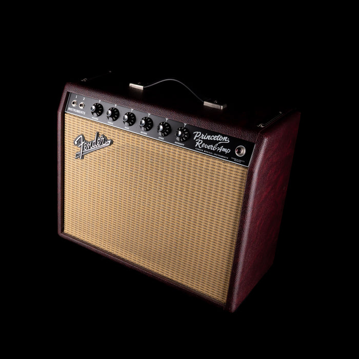 Pre-Owned 2017 Fender Special Run '65 Princeton Reverb Wine Red Guitar Amp Combo with Footswitch and Cover