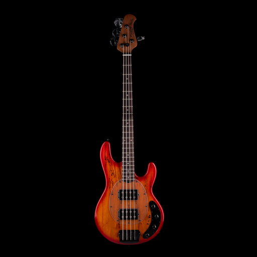 Sterling by Music Man StingRay HH RAY34 Spalted Maple Blood Orange Burst