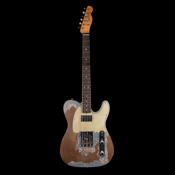 Fender Custom Shop Masterbuilt Jason Smith 1964 Telecaster HS Ultimate Relic Blue Ice Metallic With Case