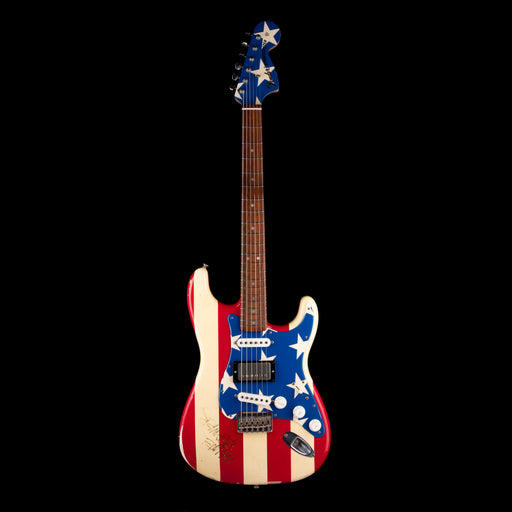 Pre-Owned Signed 2012 Fender Wayne Kramer Stratocaster USA Flag With Gig Bag