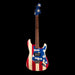 Pre-Owned Signed 2012 Fender Wayne Kramer Stratocaster USA Flag With Gig Bag