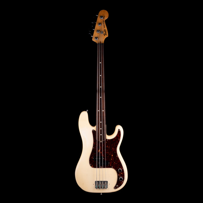 Vintage 1979 Fender Precision Bass Fretless Conversion Olympic White