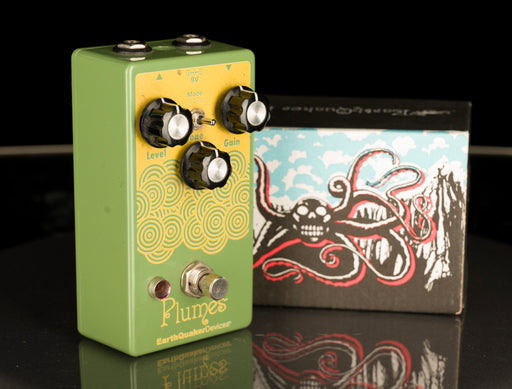Used EarthQuaker Devices Plumes Black Overdrive Guitar Effect Pedal With Box