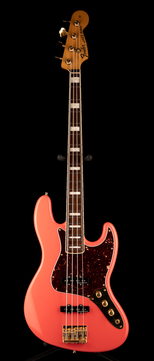 Pre Owned Fender Parts Jazz Bass Fiesta Red With Gold Hardware With Case