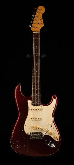 Vintage Fender 1965 Stratocaster Refinished Dark Red with Case