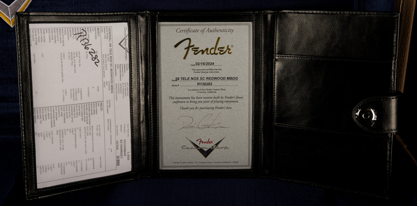 Fender Custom Shop Masterbuilt Dennis Galuszka Santa Cruz Boardwalk 1959 Telecaster NOS Natural