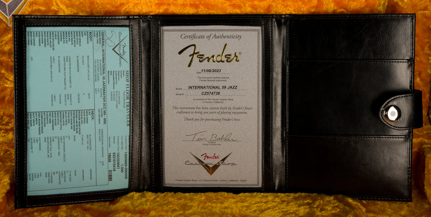Fender Custom Shop International Custom 1959 Jazzmaster Deluxe Closet Classic Maui Blue With Case