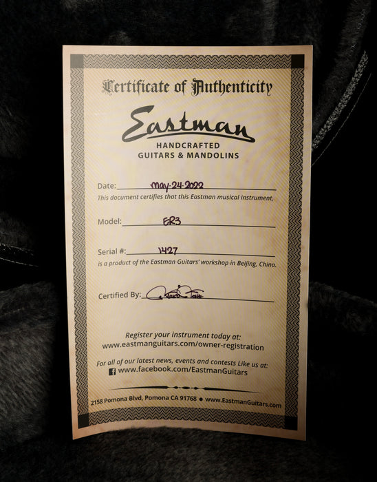 Pre Owned Eastman El Rey 3 Otto D'Ambrosio Cherry Flame Top With OHSC