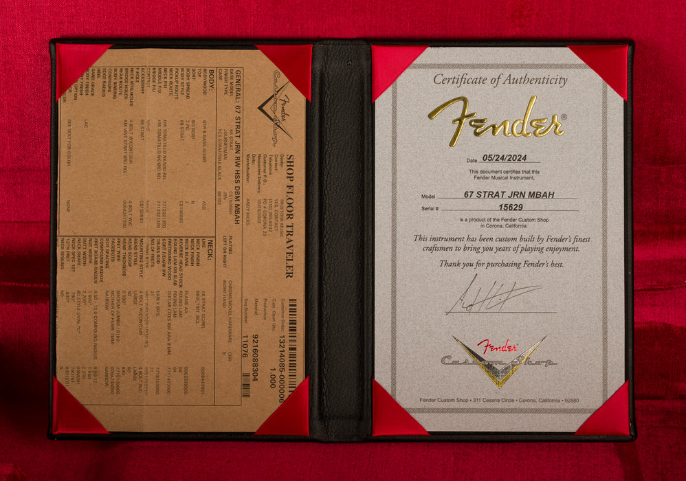 Fender Custom Shop Masterbuilt Andy Hicks 1967 Stratocaster HSS Journeyman Relic Daytona Blue Metallic