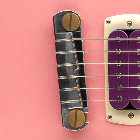 PRS SE Limited Edition Rock Lady Pink Pearl Electric Guitar Bridge