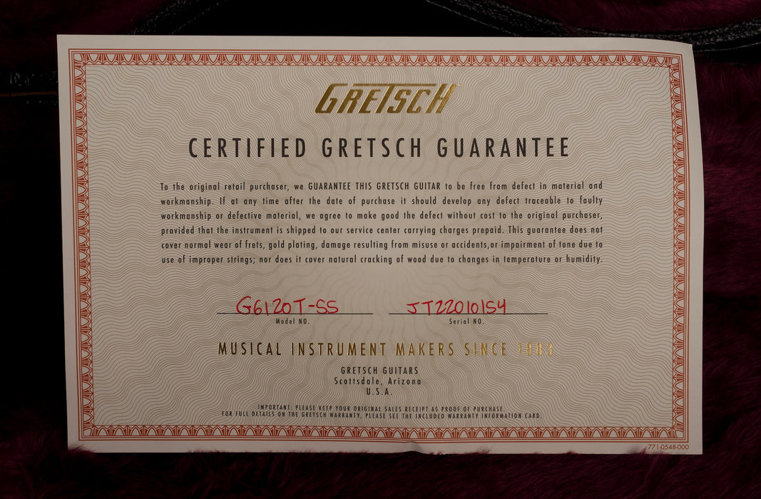 Used Gretsch G6120T-55 Vintage Select '55 Chet Atkins Hollow Body Vintage Orange Stain Lacquer with OHSC