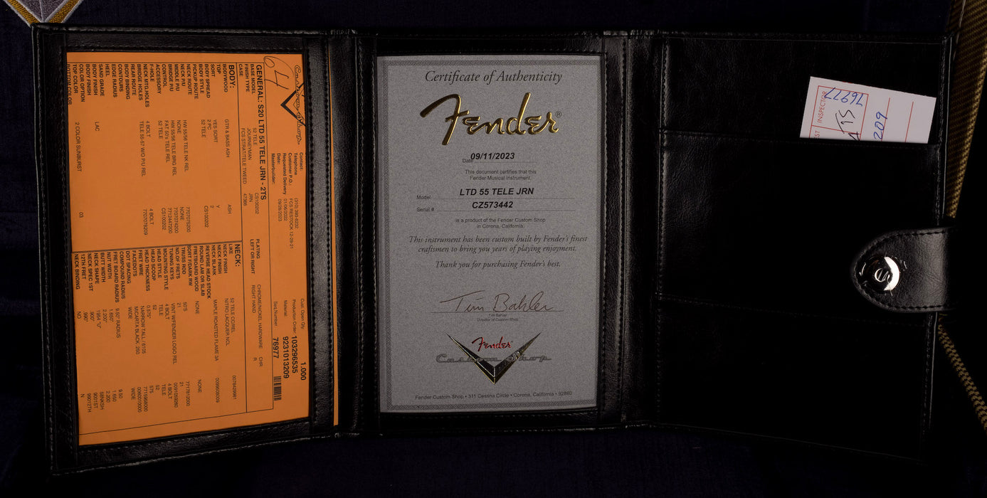 Fender Custom Shop Limited Edition 1955 Telecaster Journeyman Relic 2-Tone Sunburst