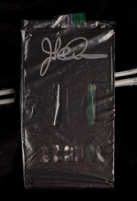 Used Ernie Ball Music Man Ball Family Reserve John Petrucci Signed Majesty 6 Marine Blue Sparkle with OHSC