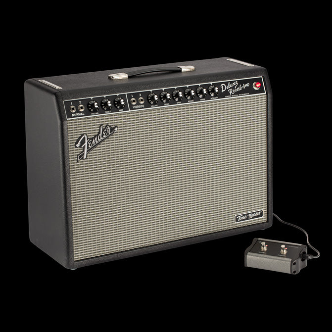 Fender Tone Master 1x12" Deluxe Reverb Guitar Amp Combo Detail Footswitch