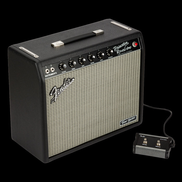 Fender Tone Master Princeton Reverb Guitar Amp Combo Front Detail Footswitch