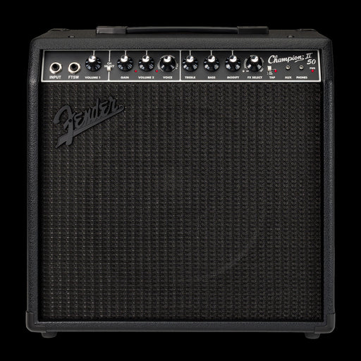 Fender Limited Edition Champion II 50 Blackout Guitar Amp Combo Front