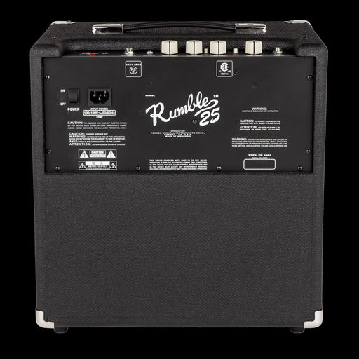 Fender Rumble 25 Bass Amp Combo Back
