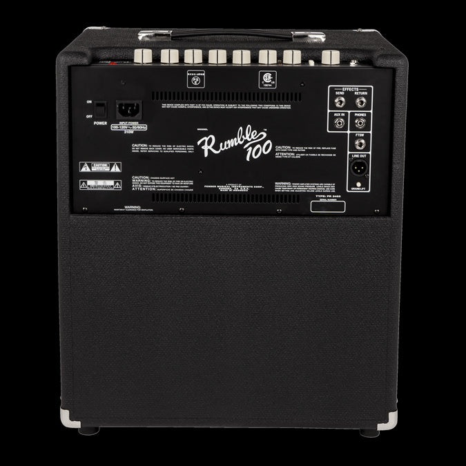 Fender Rumble 100 Bass Amp Combo Back