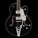 Gretsch Falcon Hollow Body with String-Thru Bigsby and Chrome Hardware Black Front Crop