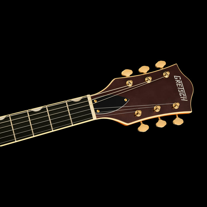 Gretsch Synchromatic Nashville Hollow Body with Bigsby 50's Orange Stain Headstock Front