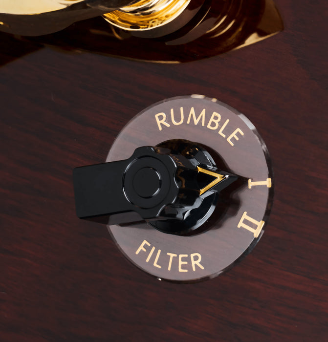 Gretsch Limited Edition Abbey Road Studiomatic Hollow Body Classic Walnut Stain Closeup Rumble Filter