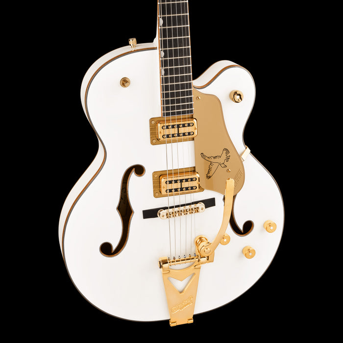 Gretsch Synchromatic Falcon with Bigsby Snowcrest White Front Body Detail