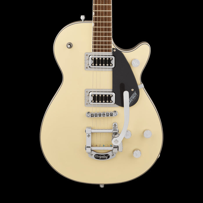 Gretsch G5230T Electromatic Jet FT Single-Cut Two-Tone Vintage White/ London Grey Electric Guitar Front Crop